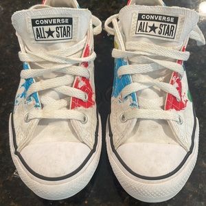 CONVERSE KIDS CHUCK TAYLOR ALL STAR MAP GLOBE SNEAKER size 2